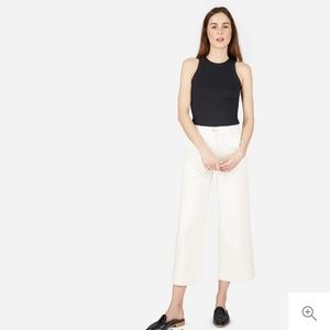 Everlane Wide leg crop pants White